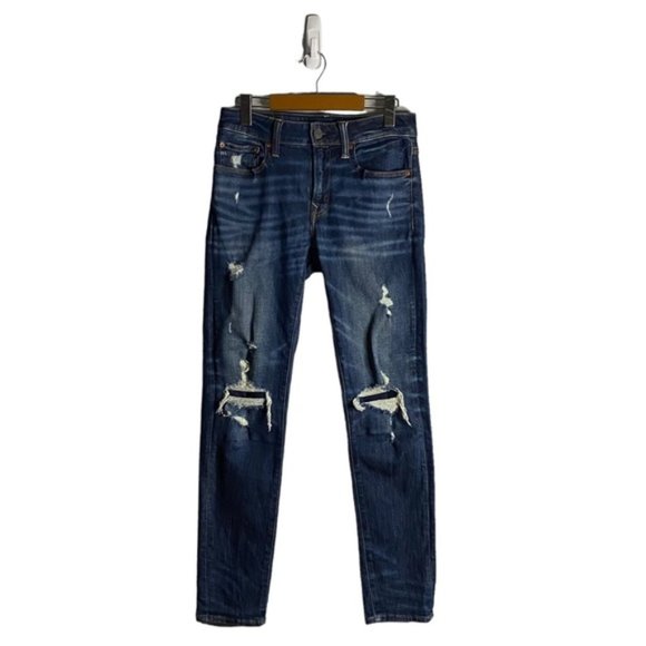 American Eagle AirFlex Men's Distressed Skinny Denim Jeans - Picture 1 of 9